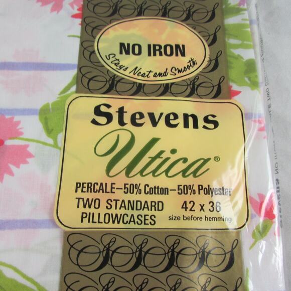 Stevens Utica Mixed Bouquet Full Bed Sheet Set New Sealed Dead Stock Floral - Picture 7 of 10